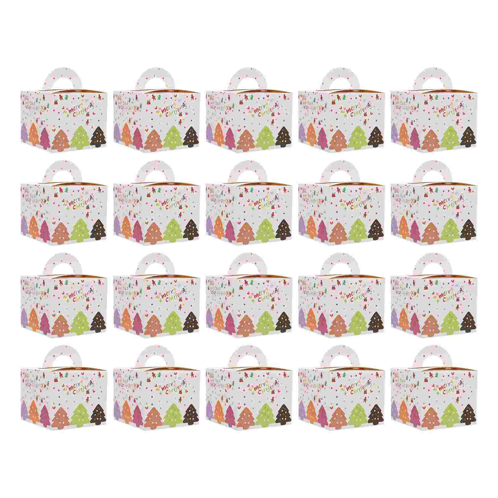

Box Christmas Candy Gift Boxes Cookie Holdergingerbread Treestorage Packing Container Favor Paper Cupcakegiving Portable