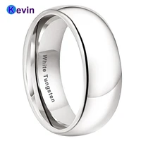 4mm 6mm 8mm 10mm white tungsten ring for men women dropshipping fashion engagement wedding band domed polished comfort fit