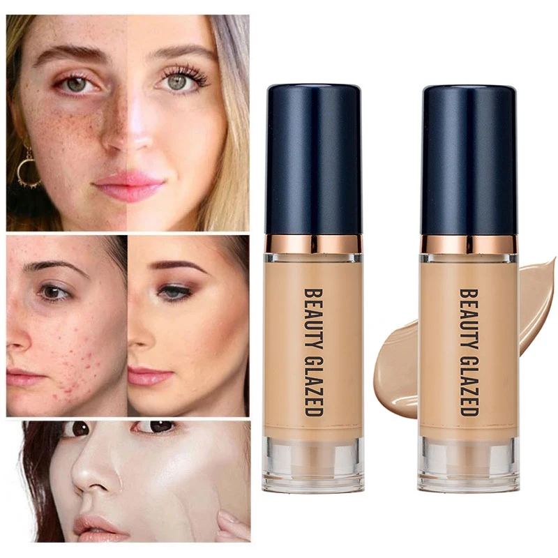 

6ml Liquid Foundation Long-lasting Whitening Concealer Primer Cream Base Makeup Matte Facial Cosmetic Half Cover