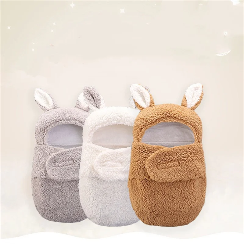 Baby Sleeping Bags Soft Fleece Newborn Receiving Blanket Autumn Winter Infant Wrap Swaddle Baby Cocoon Envelope 0-9 Months