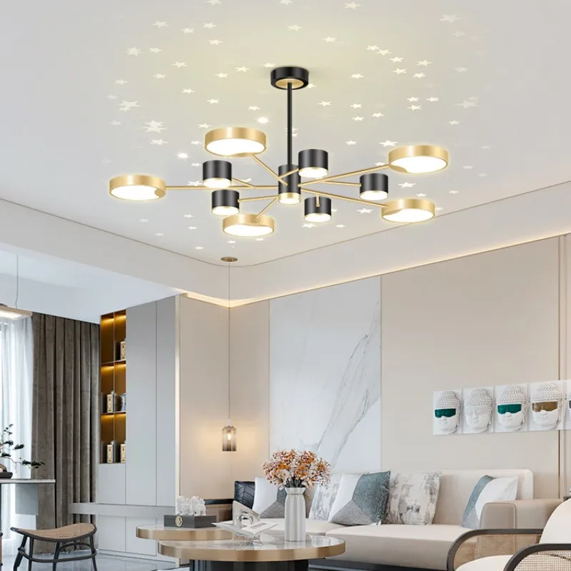 Роскошная люстра для гостиной в скандинавском стиле креативный красный