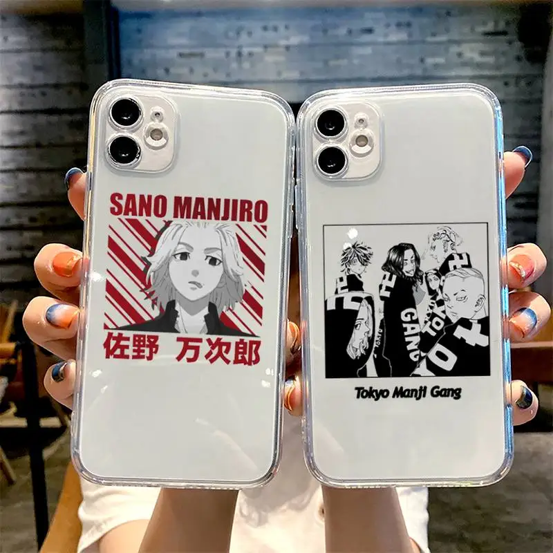 

Tokyo Revengers Anime Phone Case For iphone 13 12 11 8 7 plus mini x xs xr pro max Transparent soft