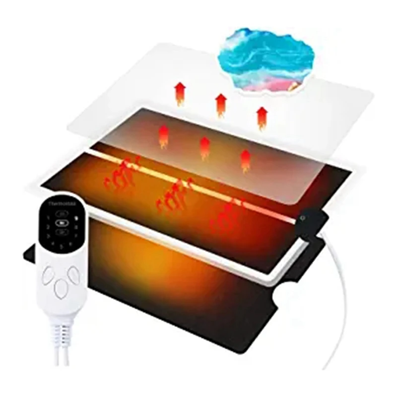 

Resin Heating Mat With Timer Temperature Adjustment Function, Resin Mold Curing Pad, Resin Dryer, For DIY US Plug