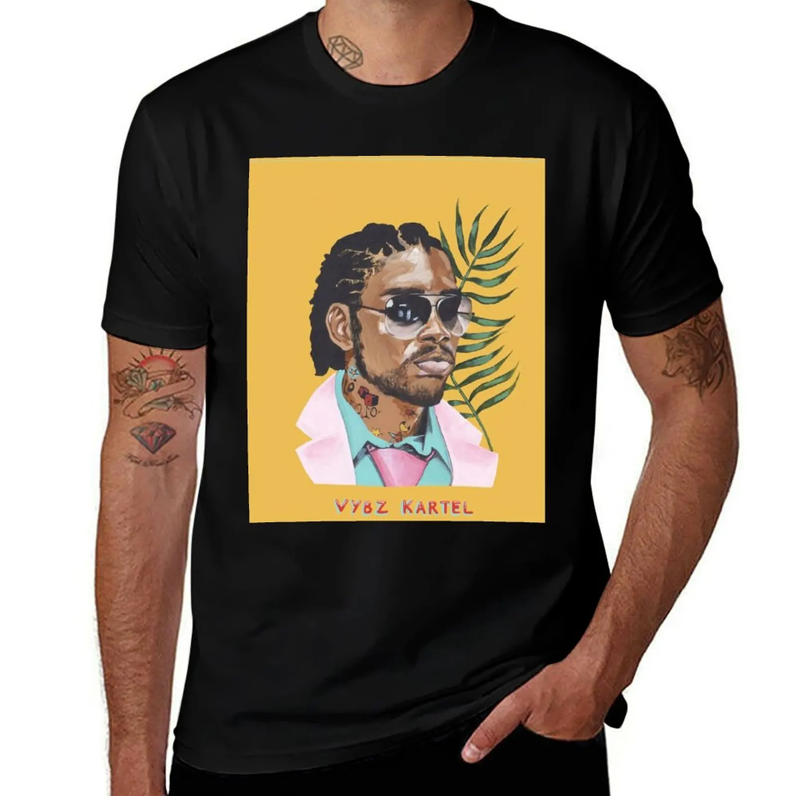 Фото Вайбз Картель. Футболка Jamaican Dancehall Hero, мужская дизайнерская хлопковая футболка, набор футболок для мужчин, облегающая футболка №1