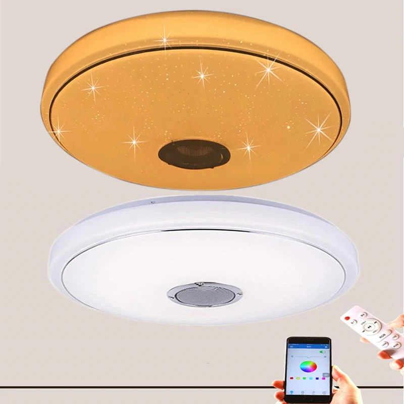 

36W/60W Smart Music Bedroom Lamps RGB Dimmable Colorful Ceiling Light Chandelier Support Bluetooth App Remote Control Home Decor