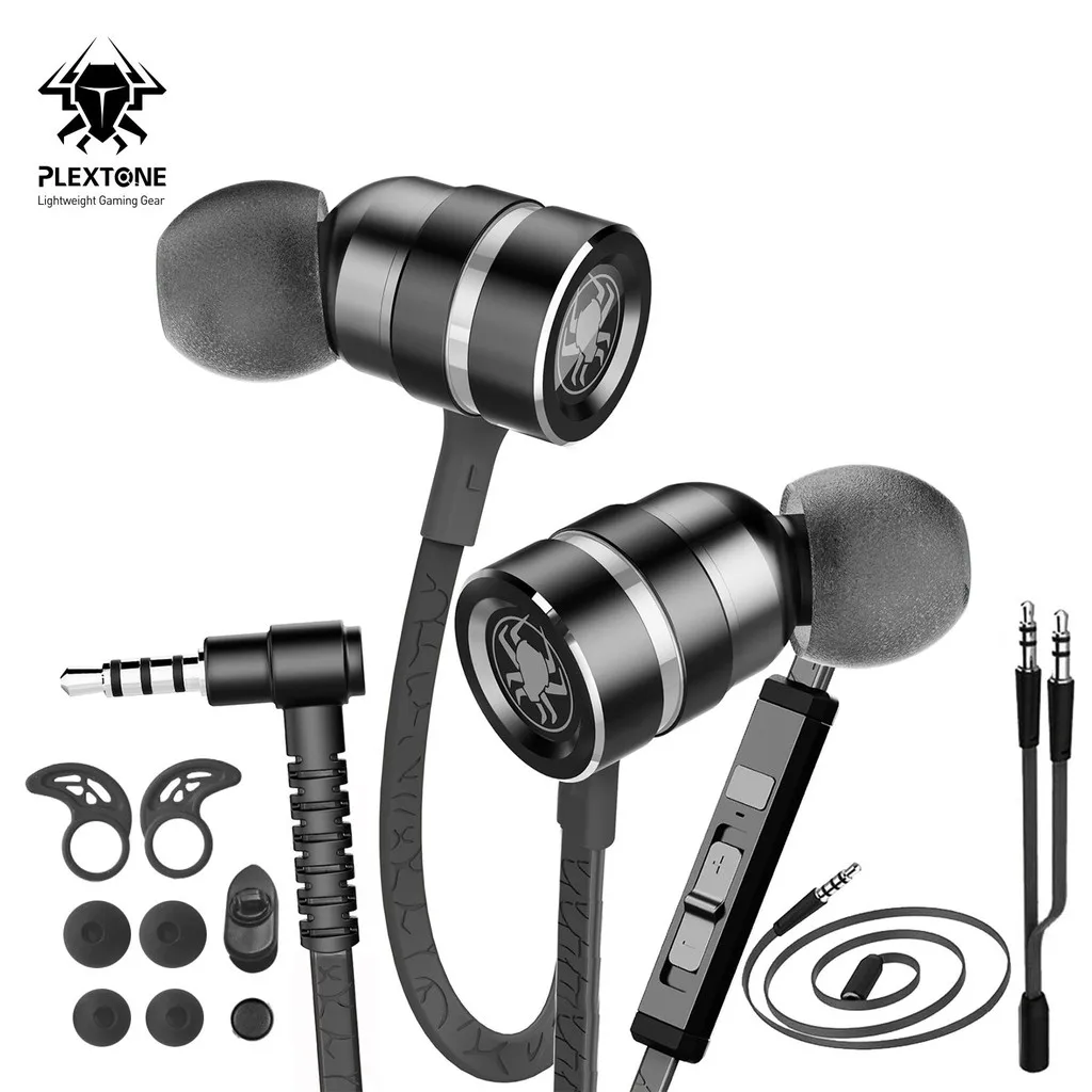 

Gaming Earphone Plextone G20 Noise Reduction Magnet 3.5mm or Type-C Jack In-ear