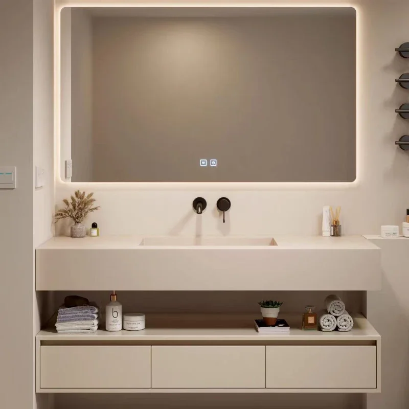 Роскошный шкаф для ванной комнаты умывальник настенная аптека открытые шкафы