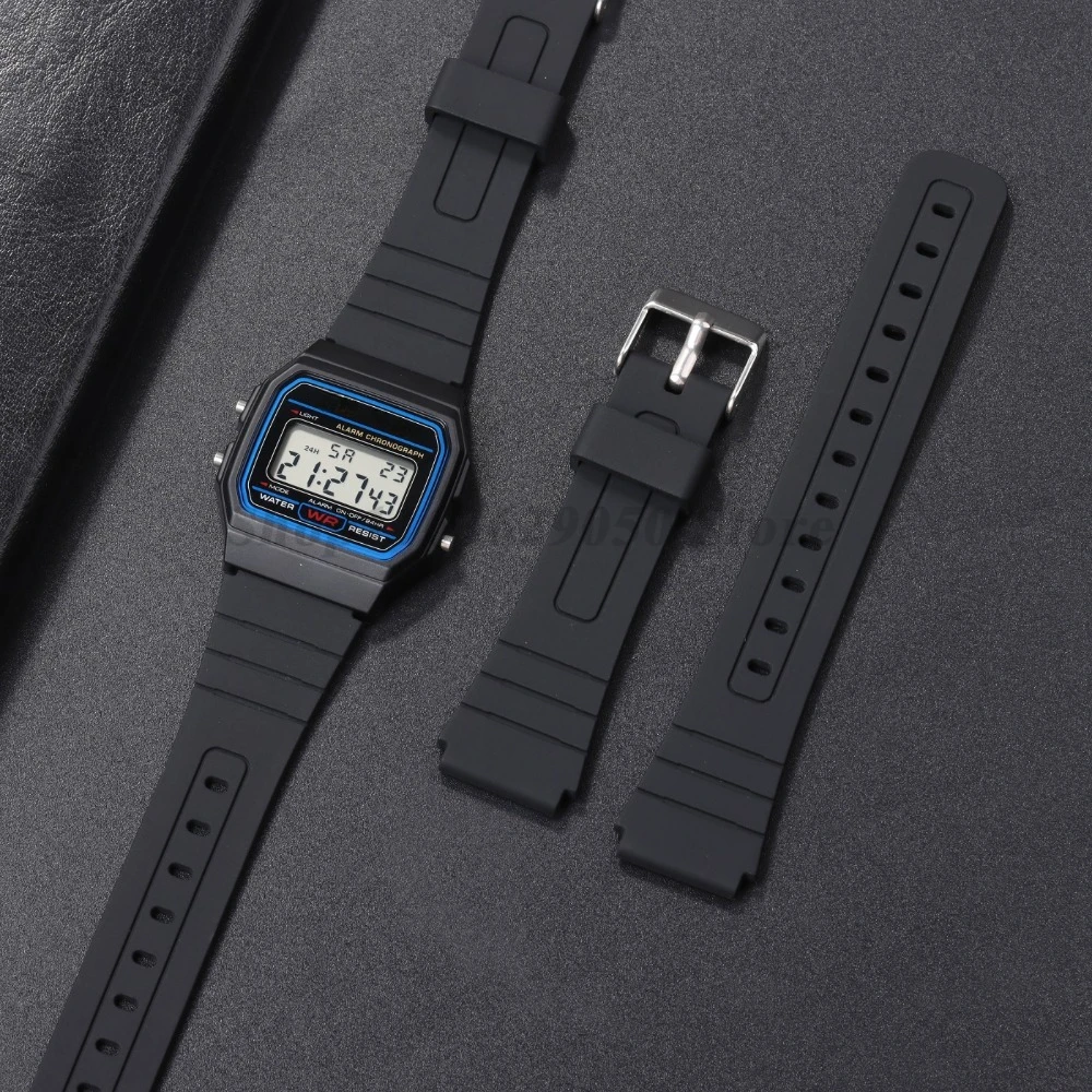 Силиконовый ремешок для часов Casio 18 мм