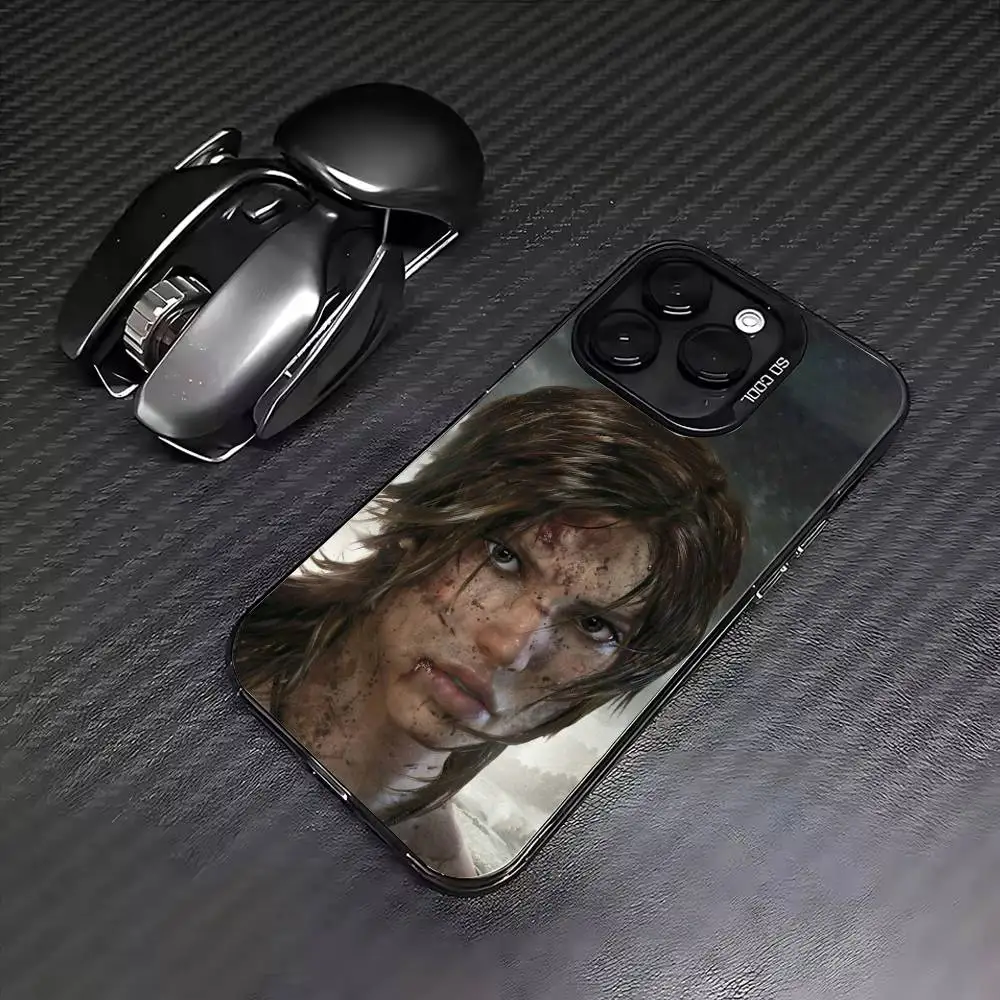 Фото Чехол для телефона T-Tomb Cool R-Raider Lara Croft для iPhone 17,16,15,14,13,12,11, Pro Max, Plus Candy Silver Cover №2