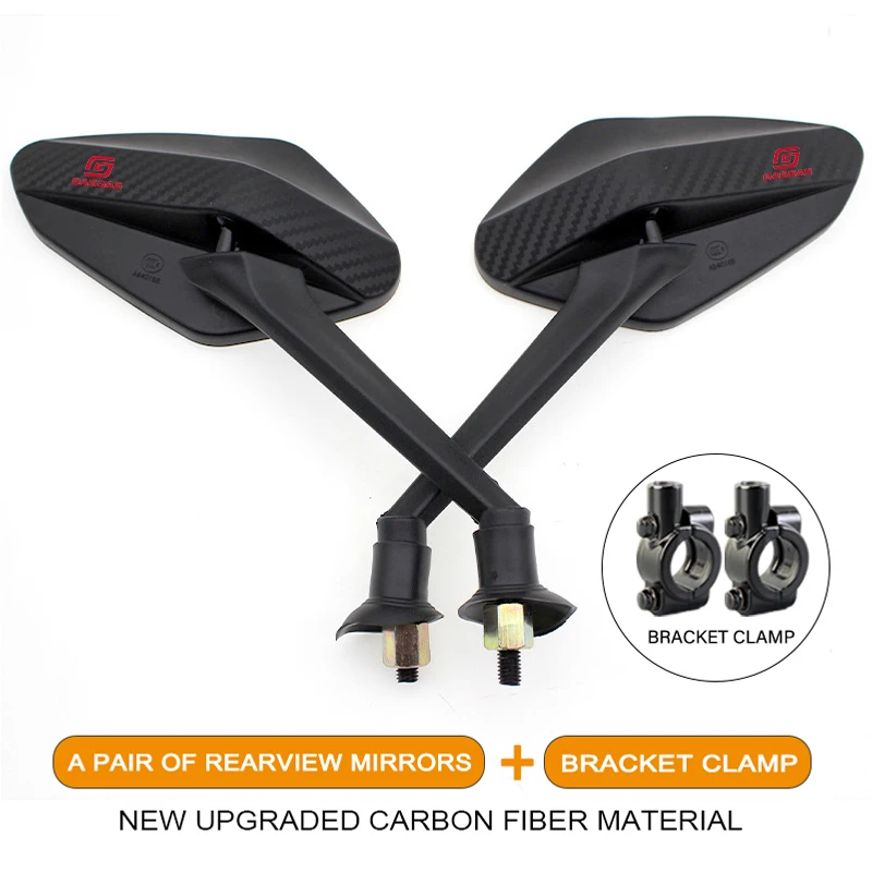

Зеркало заднего вида из углеродного волокна, регулируемые выпуклые зеркала для мотоцикла, 8 мм для газа, газа, эндуро EC 250 EC300 ECF 250F 350F