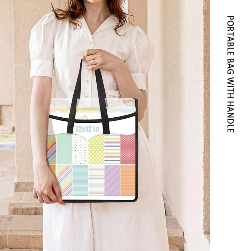 Расширяемый органайзер для хранения бумаги и скрапбукинга черный бумажный Фолио