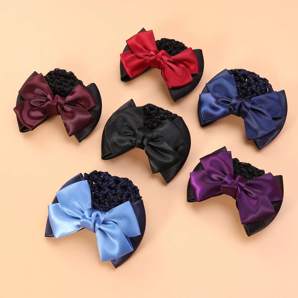 

6 шт., заколка для волос в пучок, с бантом