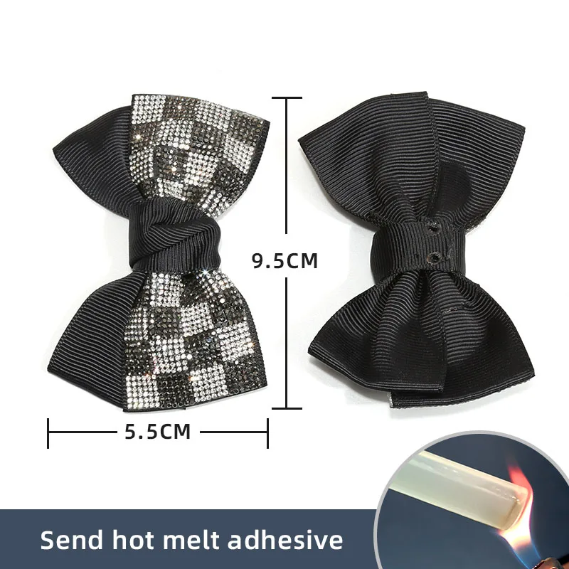 Bow Rhinestones Decorative Shoes Flowers Handmade DIY Self-adhesive High Heel Buckle Single Shoes Wedding Shoes Accessories