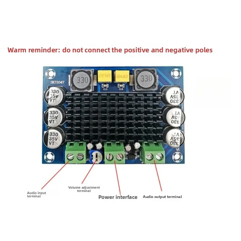 Фото Плата цифрового усилителя мощности XH-M542 Mono 100W TPA3116D2, 12-26В №2