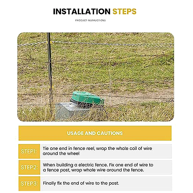 200 м рулон трос для электрического ограждения Polywire со стальным тросом лошадей