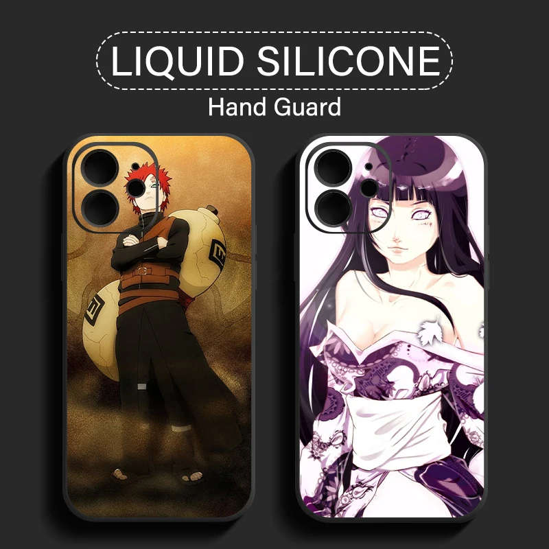 

Japanese NARUTO Anime Phone Case For Funda iPhone 11 12 13 Pro Max 13 12 Mini X XR XS Max 5 6 7 8 Plus Liquid Silicon Carcasa