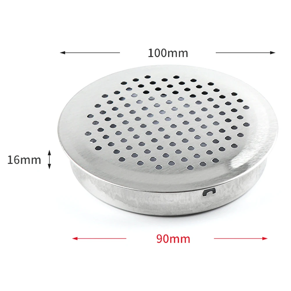 

Brand New Air Vent Stainless Steel Hole Plug Decoration Cover Louver Mesh Round Ducting Ventilation Wardrobe Cabinet