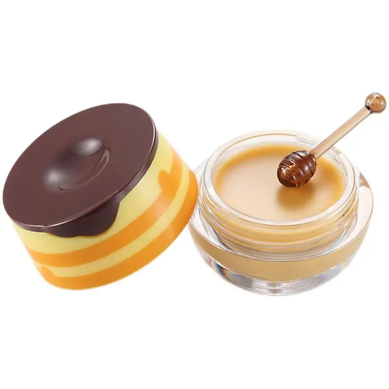 

Bee Lip Balm Dainty Balm Honey Pot With Stick Vertebrae Moisturizing Lip Jar Hydrating & Prevention Dry Fade Lip Lines For Nail