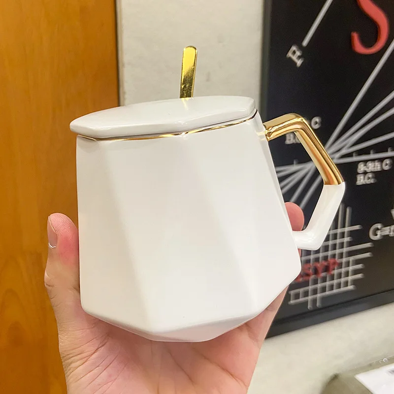 Креативная керамическая кружка в скандинавском стиле простая однотонная с