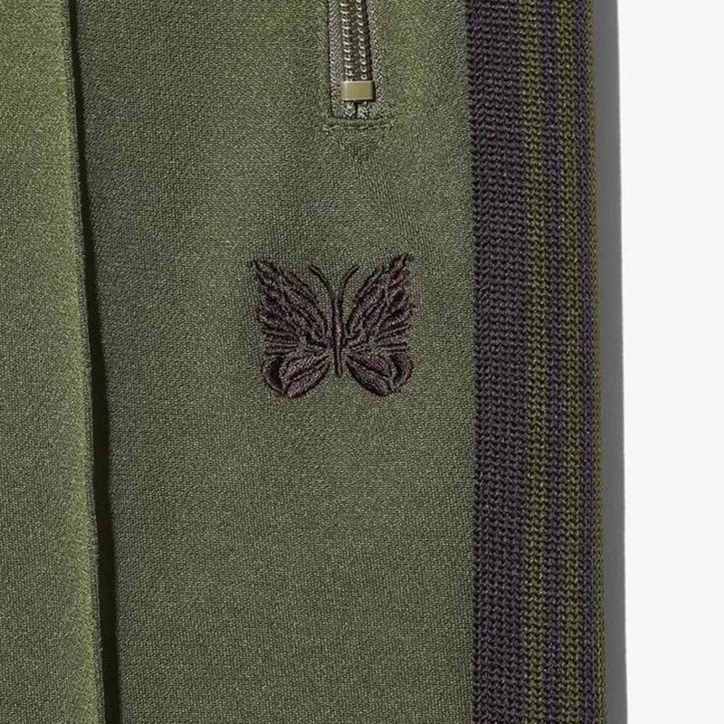 25ss оливково-зеленые широкие брюки Nee Dles для мужчин и женщин высшего качества с