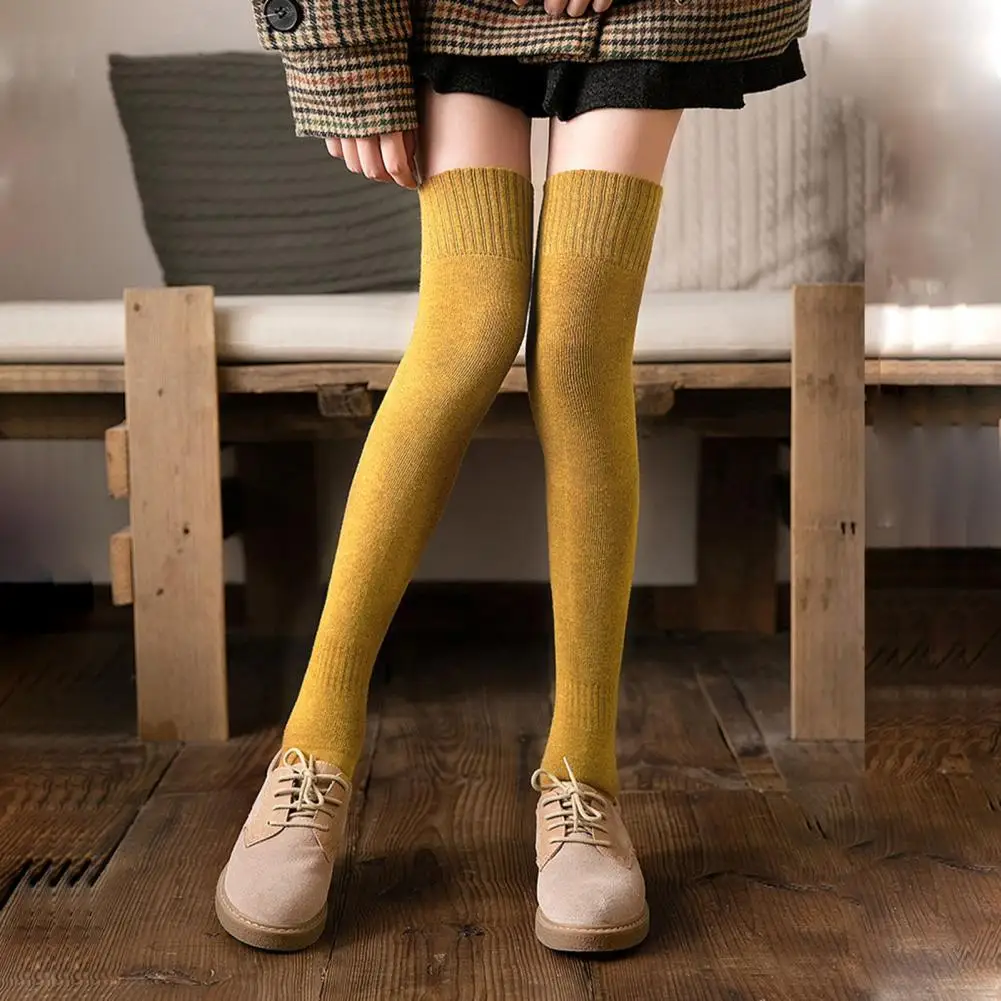 

Great Sleeping Stocking Elastic Soft Velvet Warm Thermal Winter Stocking Solid Stocking Winter Stocking 1 Pair