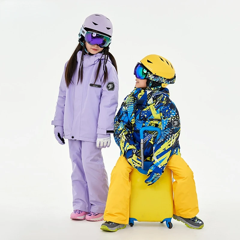 

Children's Ski Suit Boy Ski Snowboard Jacket and Pants Set Warm Waterproof Windproof Girl Outdoor Sports Clothess Snow Suits