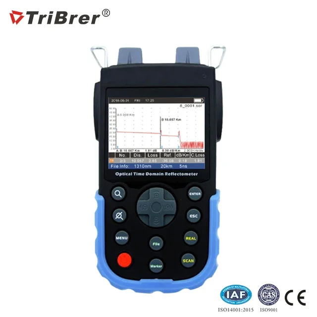 TriBrer 7-дюймовый мультисенсорный экран Оптический тестер OTDR Оптоволоконное