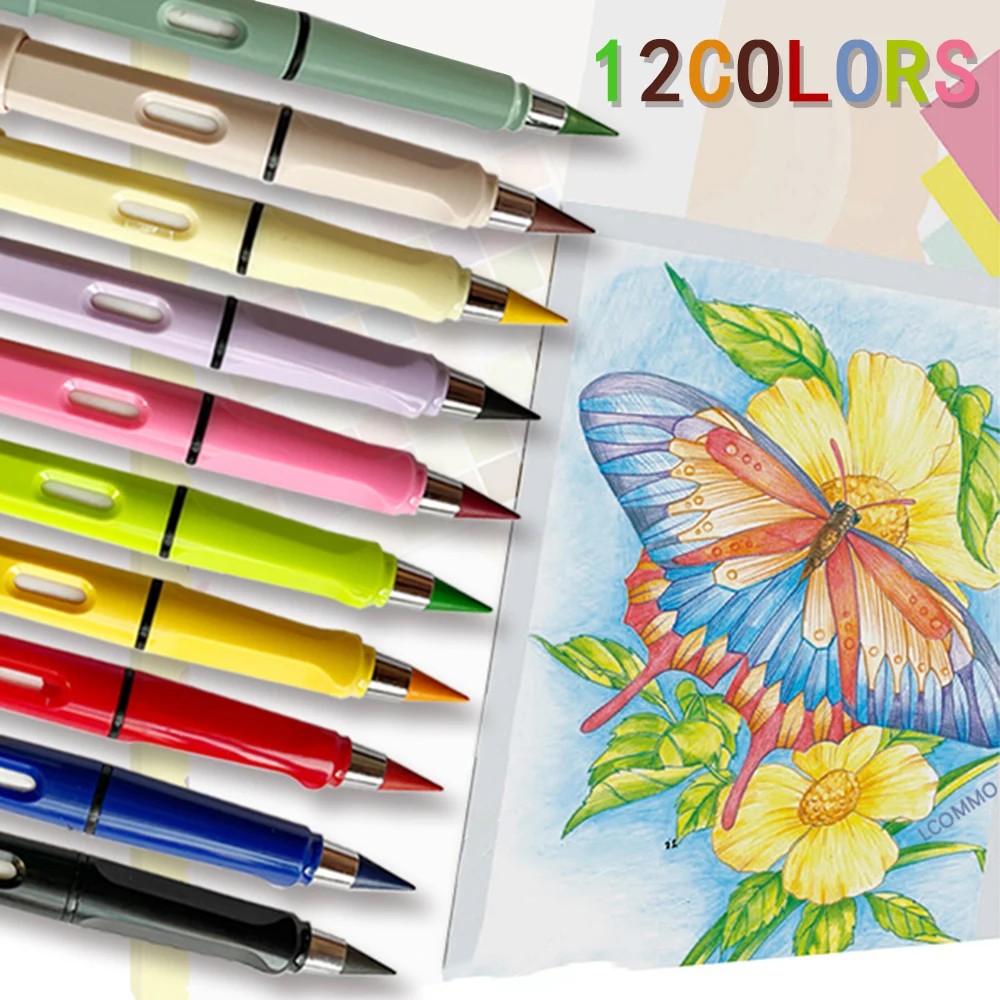 S Unlimited Writing Eternal Pencil Erasable Colorful Pen No Ink Pen Kids Kawaii Stationery