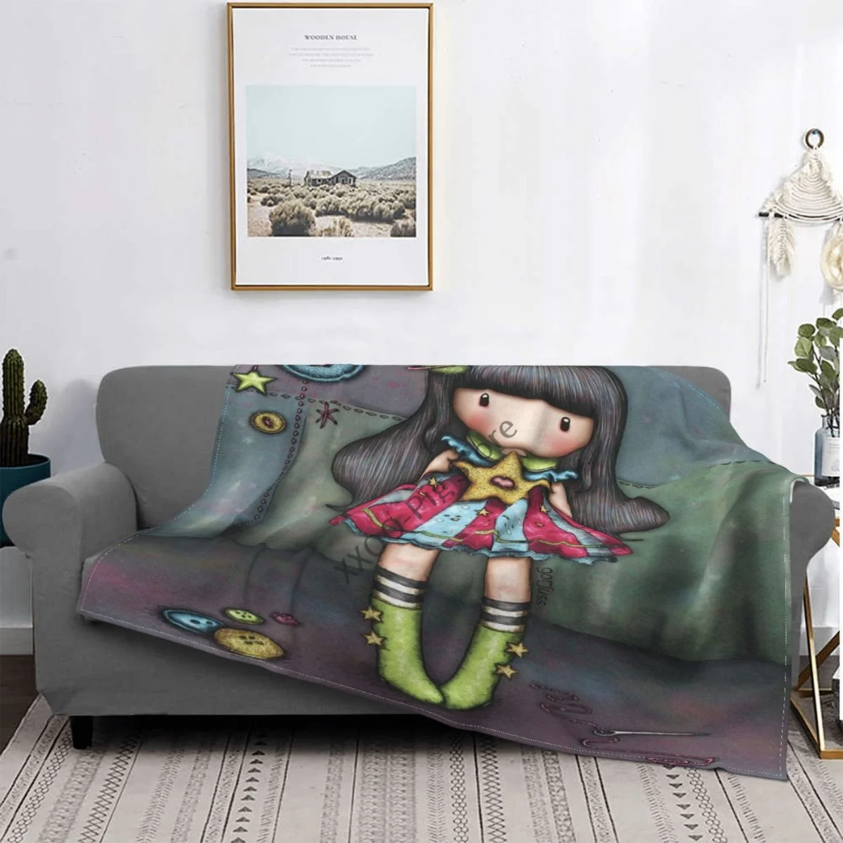 

Coque Art Cartoon Santoro Gorjuss Throw Blanket Fuzzy Warm Throws for Winter Bedding 3D Printing Soft Micro Fleece Blanket