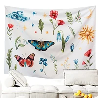 dreamy butterfly wall tapestry aesthetic tapestry floral wall decor 100x75cm3 28x2 46ft plant tapestries wall blankets for home