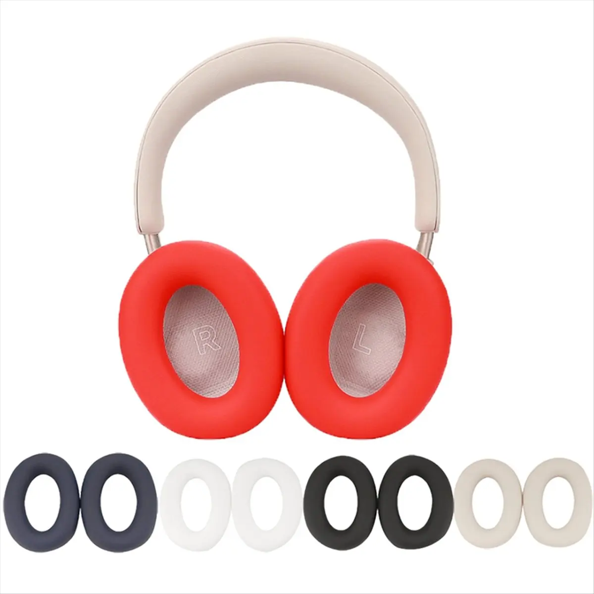 Фото Сменные амбушюры (BOFF) для наушников Bose QuietComfort QC Ultra, силиконовые защитные чехлы, запчасти для ремонта, черные №4