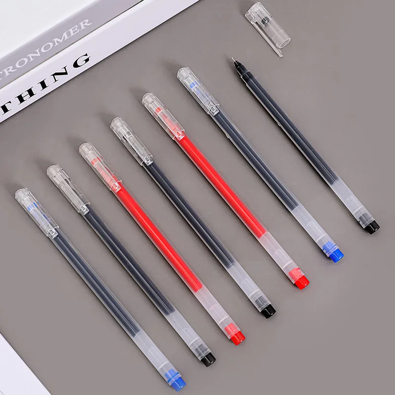 

Cheap 3pcs Needle Type Water Pen Wholesale Transparent Large Capacity Gel Pen for School Stationery Supplies Office Accessories