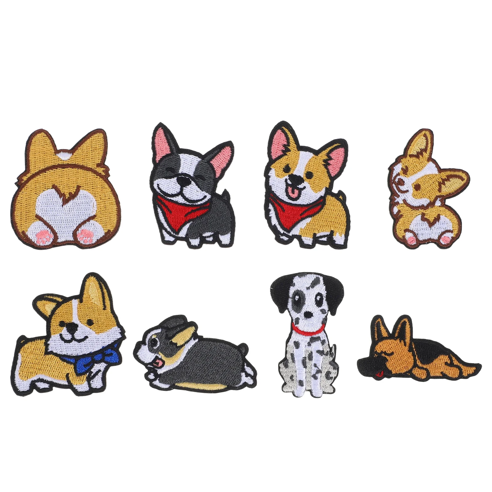 8 шт. нашивка с вышивкой собаки тканевая наклейка щенки корги баннер вышивка