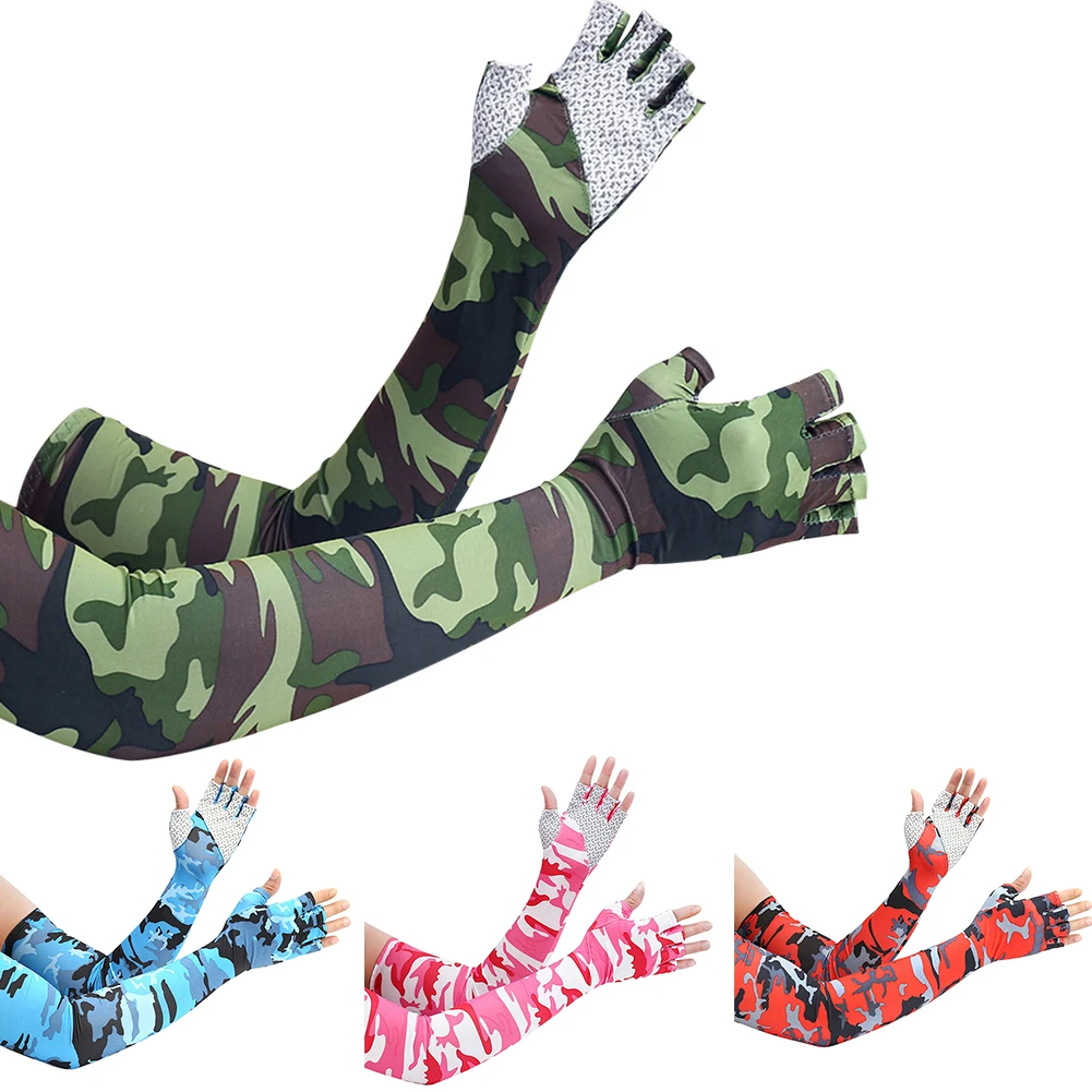 

Охлаждающие рукава унисекс, спортивные велосипедные перчатки с защитой от УФ-лучей, уличные мужские рыболовные велосипедные рукава для скр...