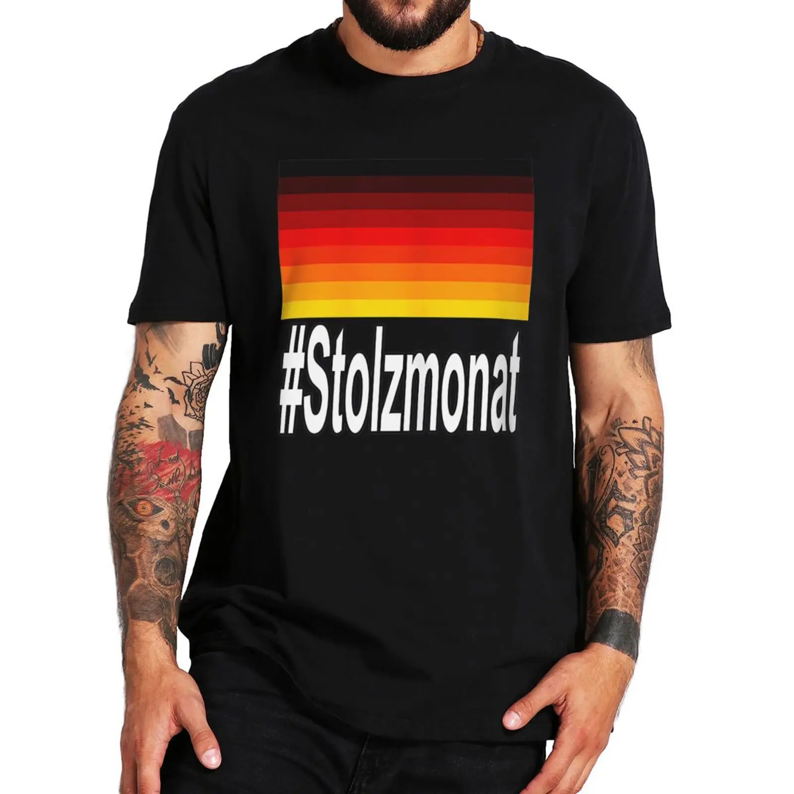 

Stolzmonat Pride Month T Shirt Funny German Meme Trend Short Sleeve 100% Cotton Unisex Summer O-neck T-shirts For Men Women