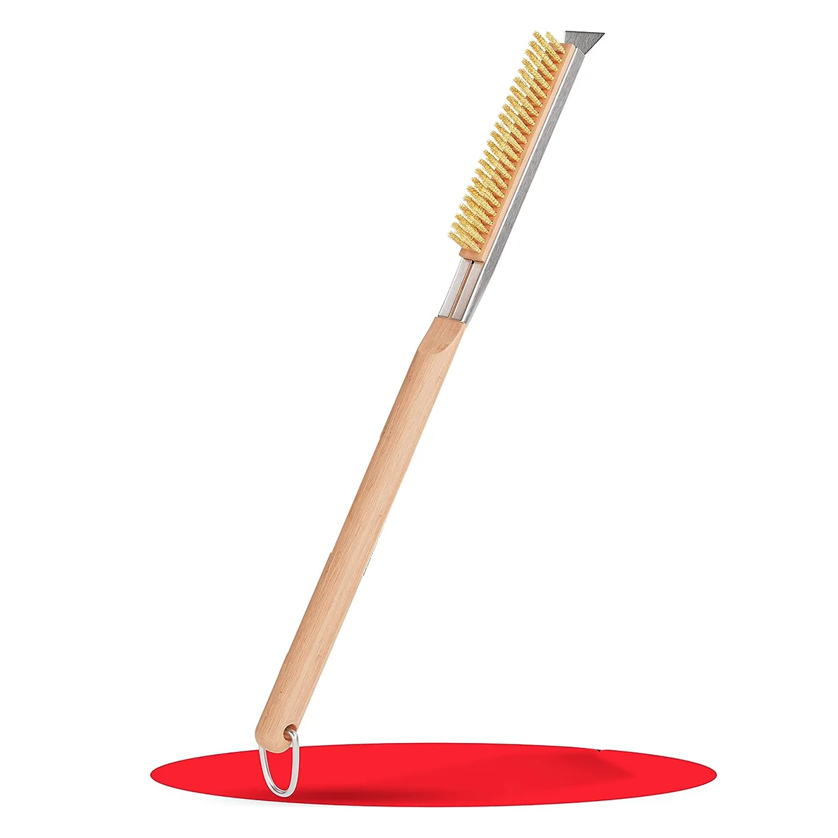 Щетка для духовки и камня пиццы со скребком 21 дюйм — чистый камень между каждыми