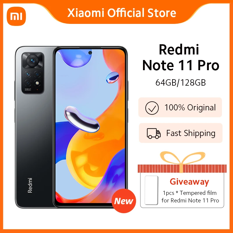 Мировая премьера Xiaomi Redmi Note 11 Pro глобальная версия 108MP Основная камера MTK Helio G96 120Hz
