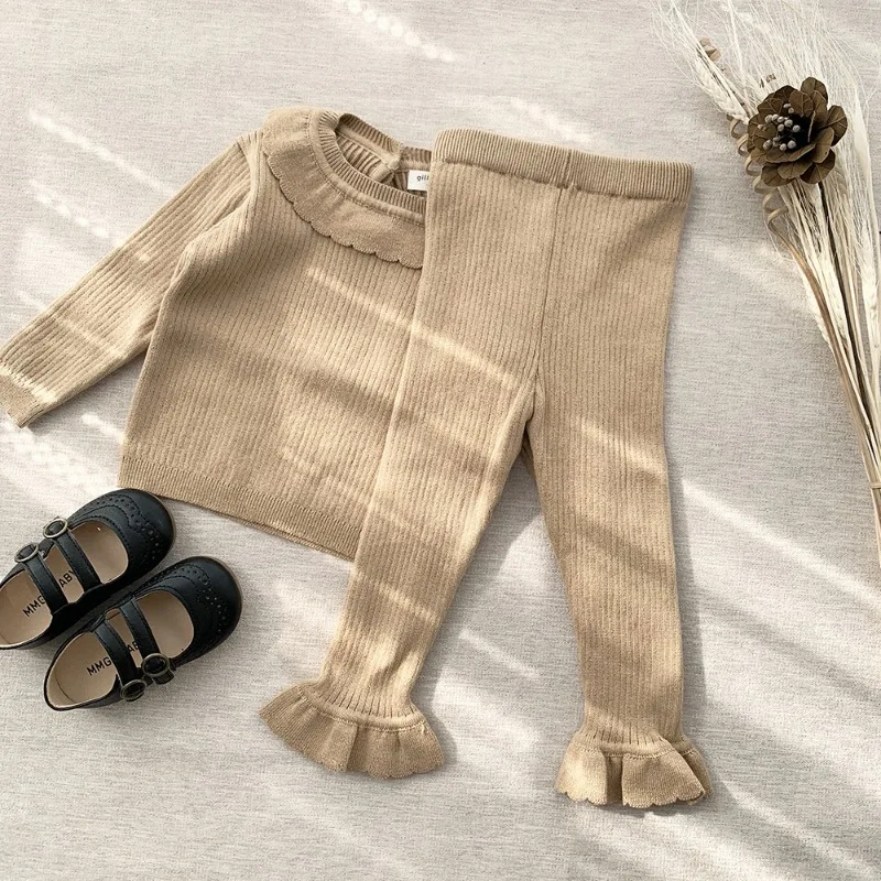 2 шт. Весенняя трикотажная кофта и брюки для девочек