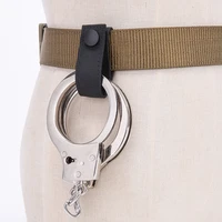 universal tactical molle handcuff strap police hand cuff holder waist pouch safety snap closure handcuff case lanyard strap belt