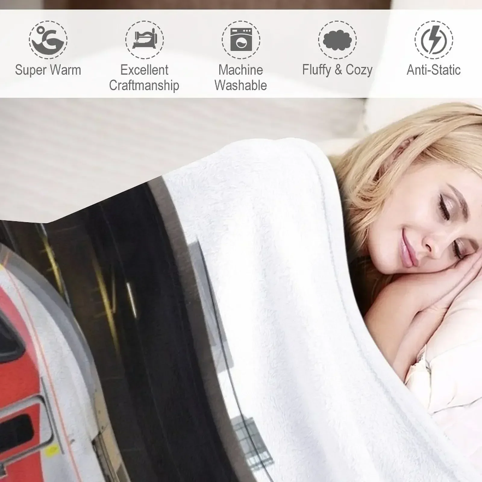 Пушистый плед для дивана LNER Azuma