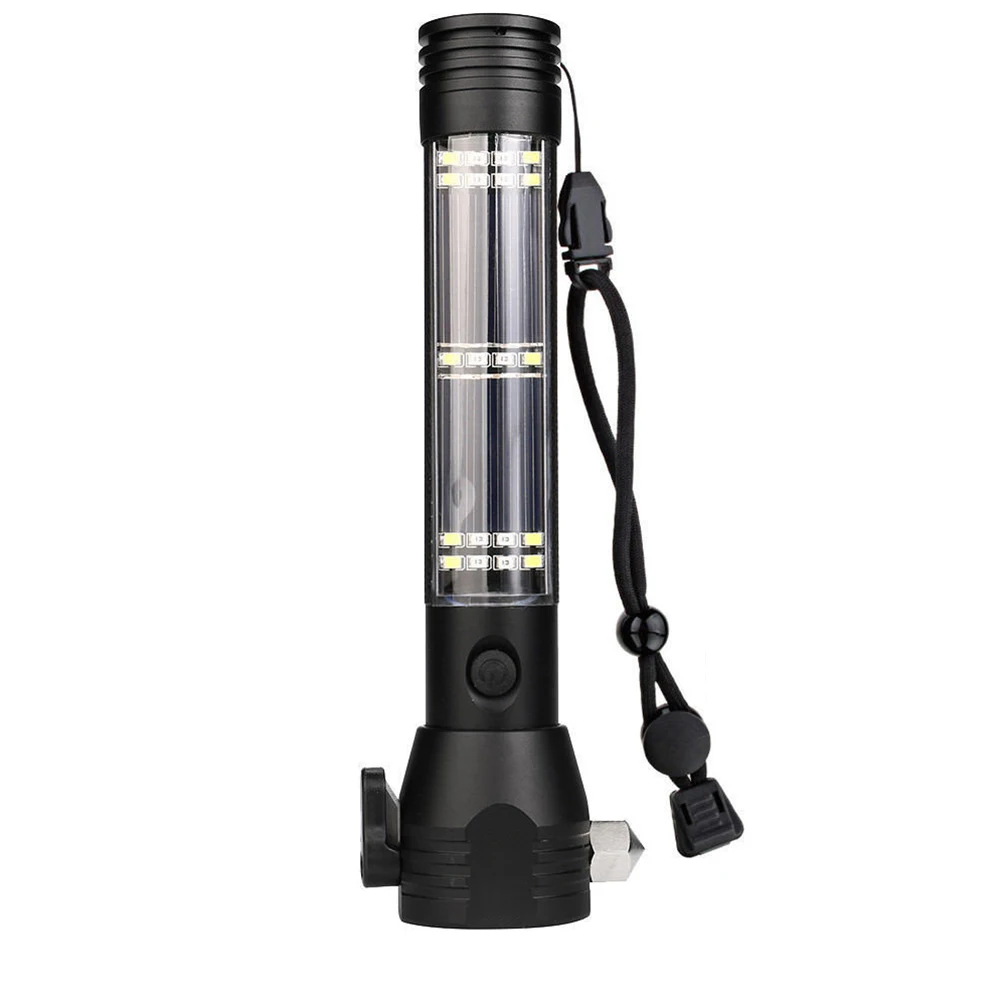 

Roadside Multi-Function Solar Powered Flashlight Survival Tool