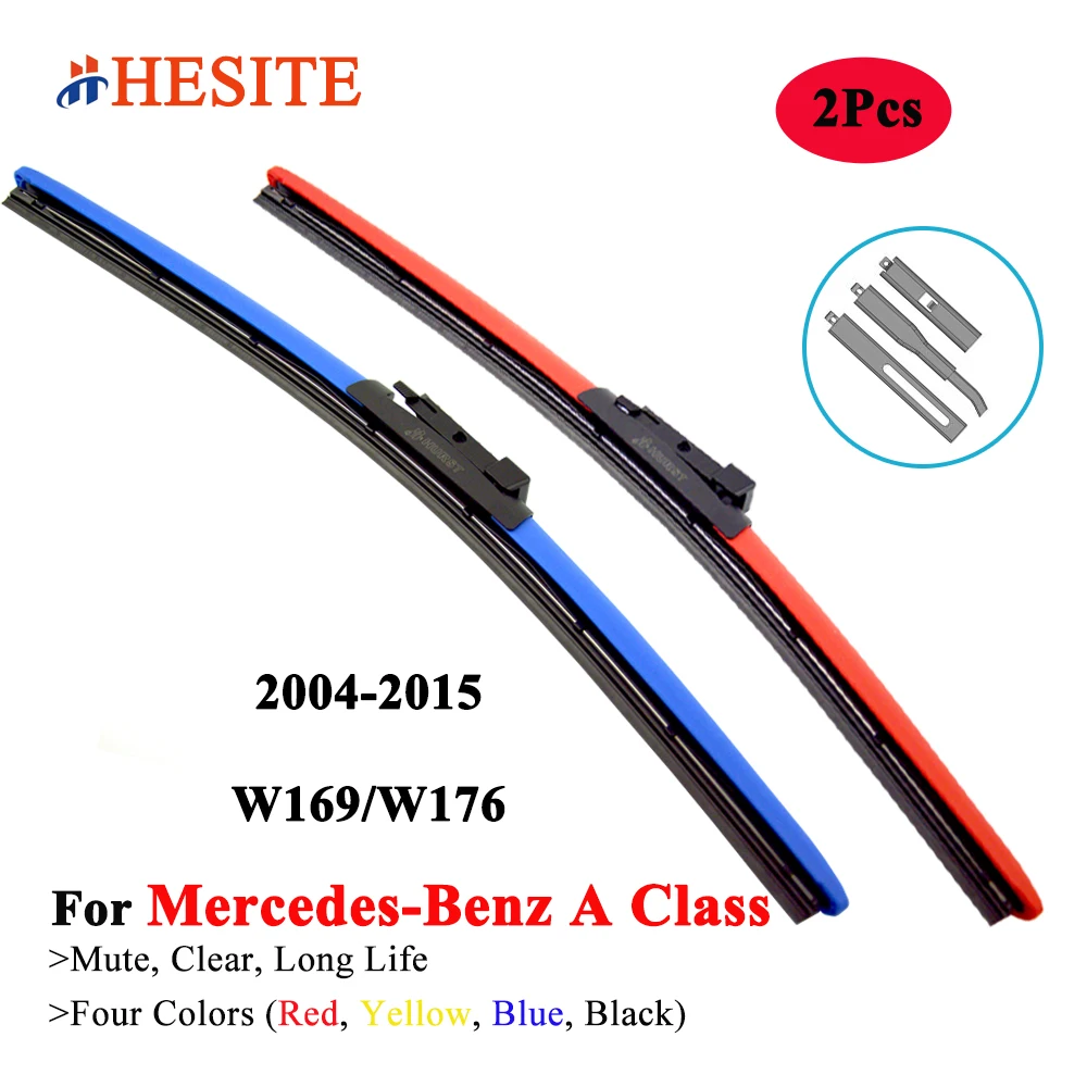 

HESITE Colorful Car Wiper Blades For Mercedes Benz A Class Hatchback W169 W176 2004 2005 2006 2008 2010 2011 2012 2013 2014 2015