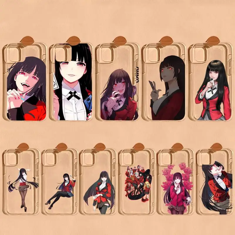 

Japanese Anime Kakegurui Jabami Yumeko Phone Case For iPhone 13 14 Pro Max XS XR 12 11 Pro 13 Mini 6 7 8 Plus Soft Back Cover