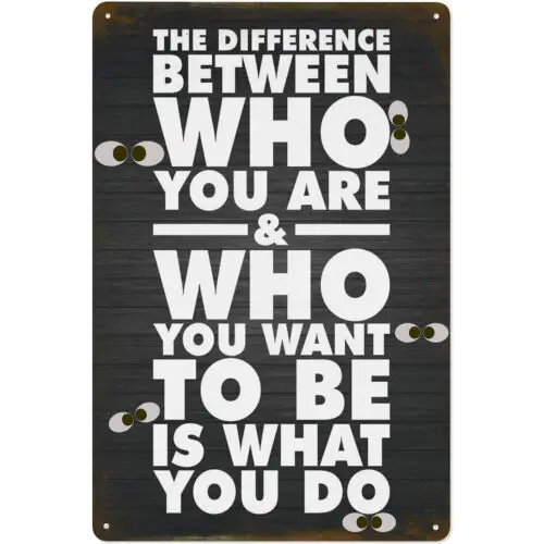 Мотивационные слова металлический жестяной знак постер 8 × 12 дюймов забавная