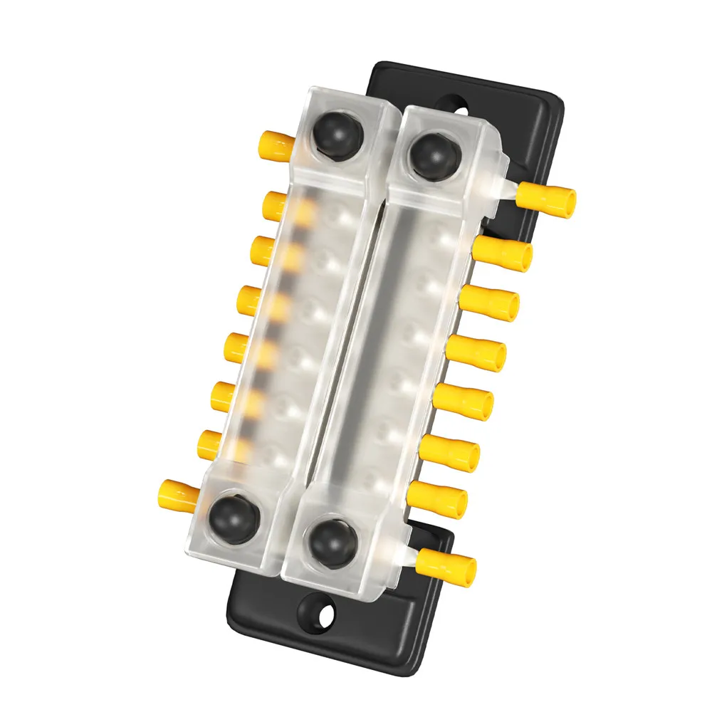 

Car RV 6-Way Double-Row Busbar With PC Dust Cover+OT Terminal