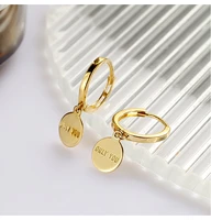s925 earrings temperament high quality female earrings european and american ins earrings sterling silver plated k gold letters