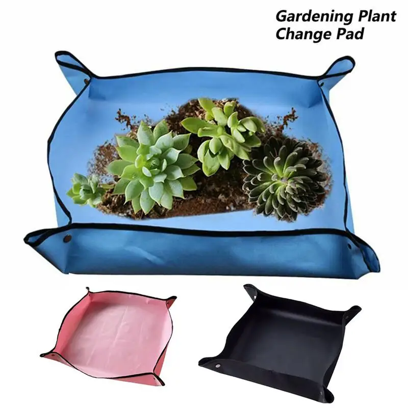 Waterproof Reusable Flower Gardening Transplanting Mat Indoor Garden Repotting Pad Oxford Cloth PVC Foldable Transplanting Mat