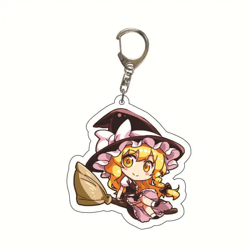 Фото Аниме Touhou Project брелок для косплея Hakurei Reimu Kirisame Marisa костюм кулон реквизит акриловый брелок для ключей Рождественский подарок №2