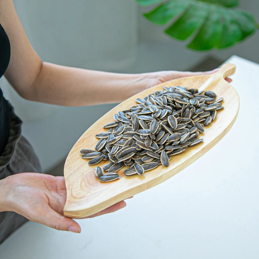 Поднос для фруктов в форме листа деревянный сервировочный Органайзер ручной