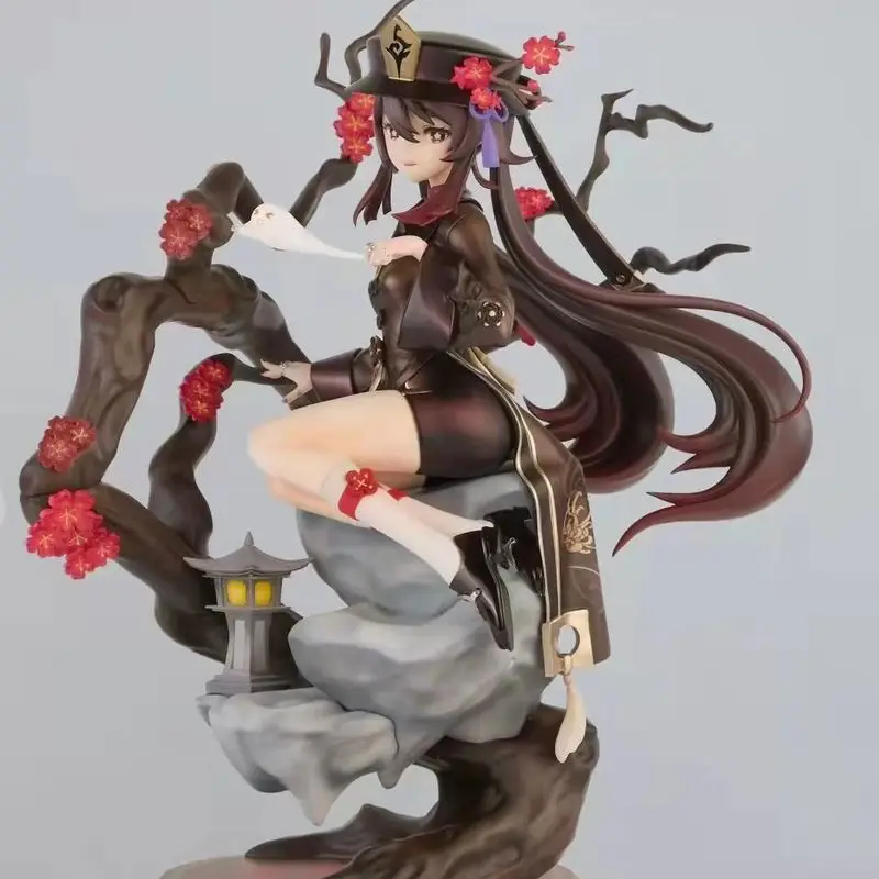 

22 Cm Game Genshin Impact Hutao Figure Wang Sheng Hall Master Desktop Figurines Pvc Model Dolls